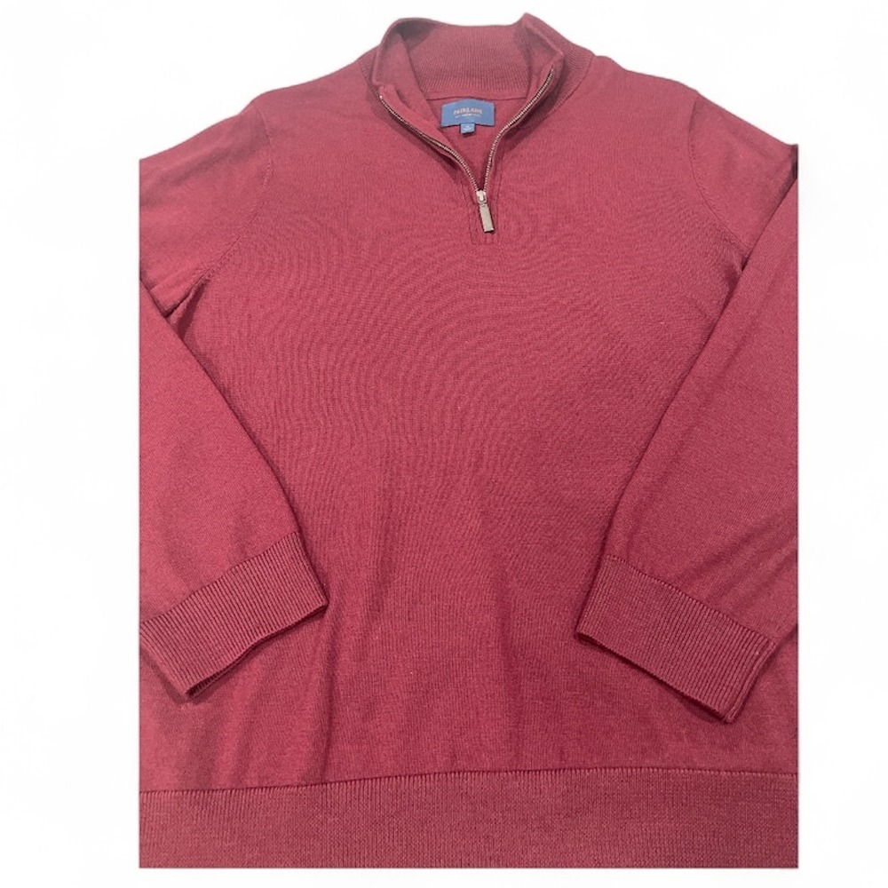 Fairlane Mens 100% Merino Wool 1/4 Quarter Zip Pullover Sweater XL